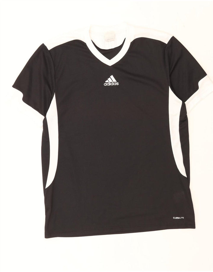 Мужская футболка Adidas Climalite Top Medium Black с цветными блоками из полиэстера