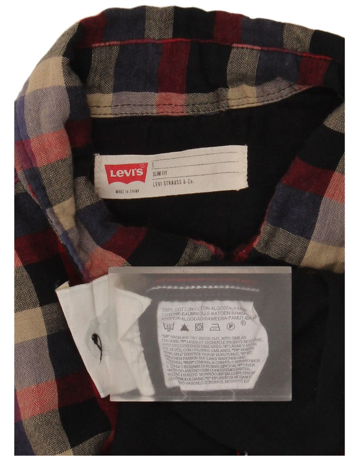 Мужская фланелевая рубашка узкого кроя Levi's Lumberjack, большая разноцветная клетка