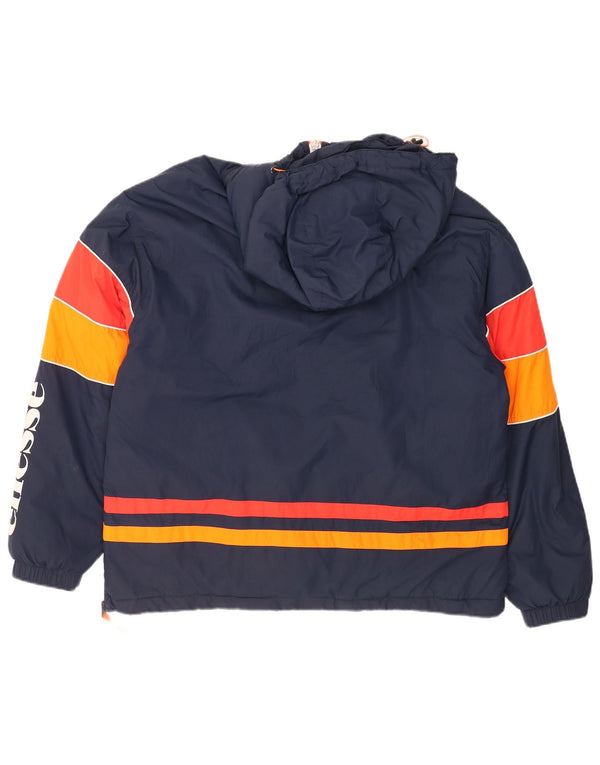 Мужской анорак с капюшоном Ellesse UK 42 XL темно-синий с цветными блоками