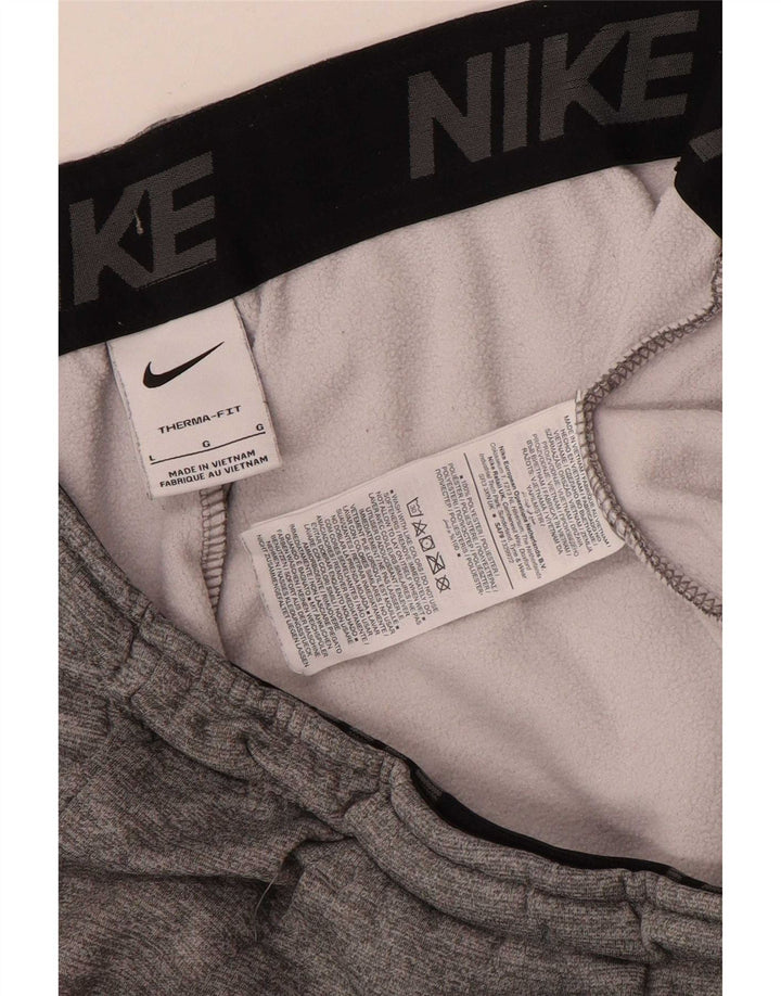 Мужские спортивные брюки Nike Therma-Fit из полиэстера, большие серые джоггеры