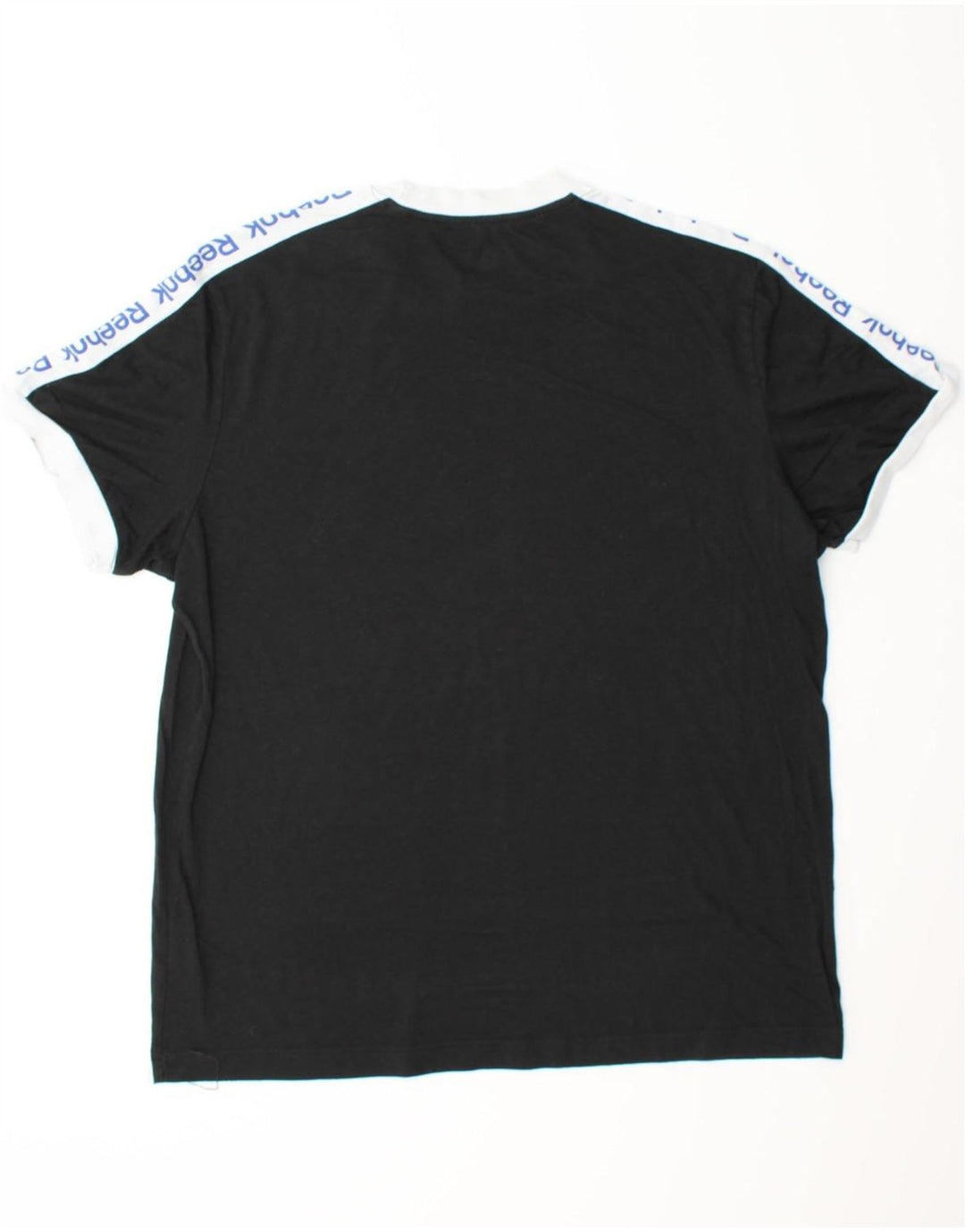 REEBOK Mens Graphic T-Shirt Top XL Black Colourblock Polyester Vintage Reebok and Second-Hand Reebok from Messina Hembry 