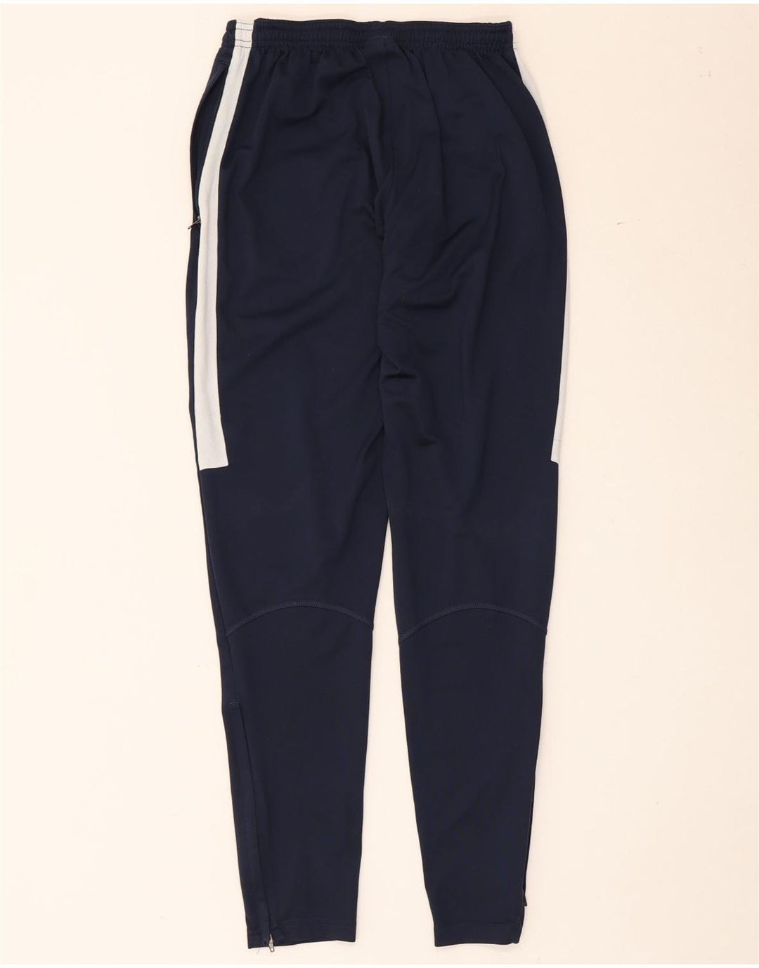 Мужские спортивные брюки Nike Dri Fit, маленькие темно-синие, полиэстер с цветными блоками