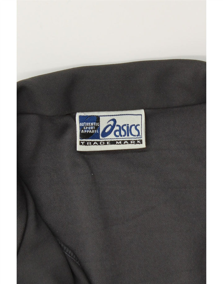 Мужской спортивный костюм ASICS, верхняя куртка, маленький серый полиэстер с цветными блоками