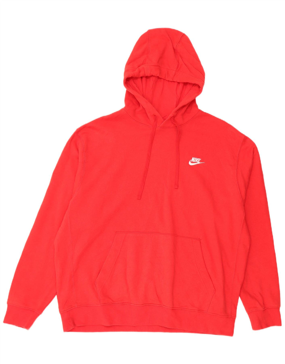 Мужской джемпер с капюшоном NIKE XL, красный хлопок