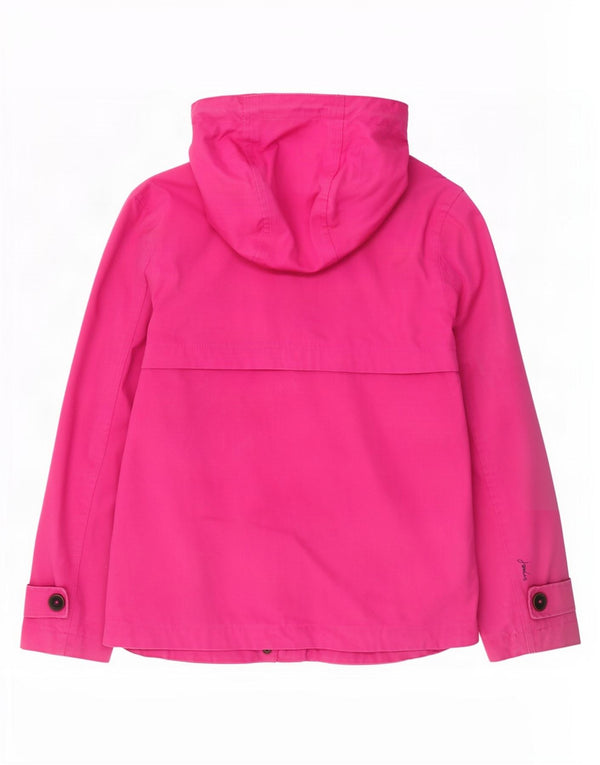 Женская дождевик с капюшоном Joules UK 10, маленький розовый хлопок