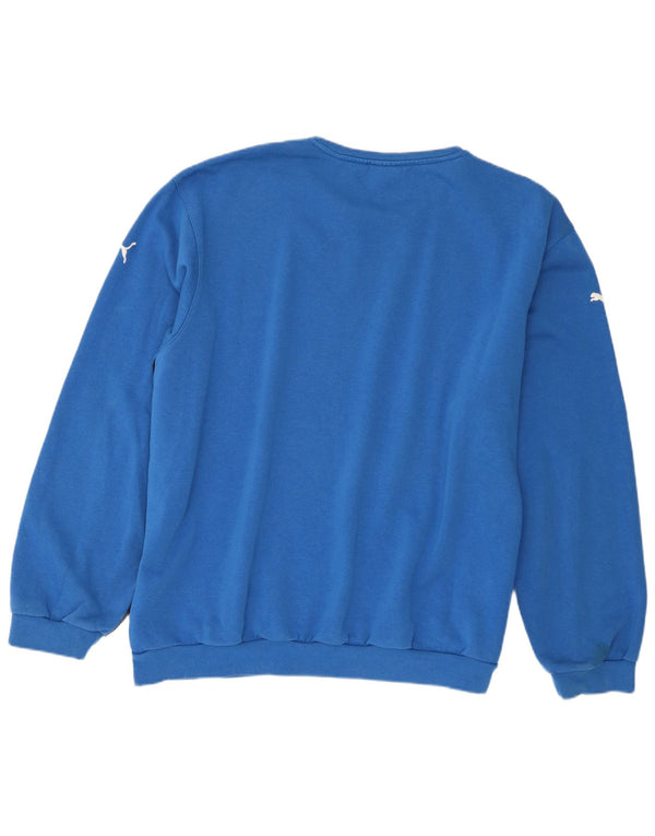 Мужской свитшот Puma 2XL, синий, хлопок с цветными блоками