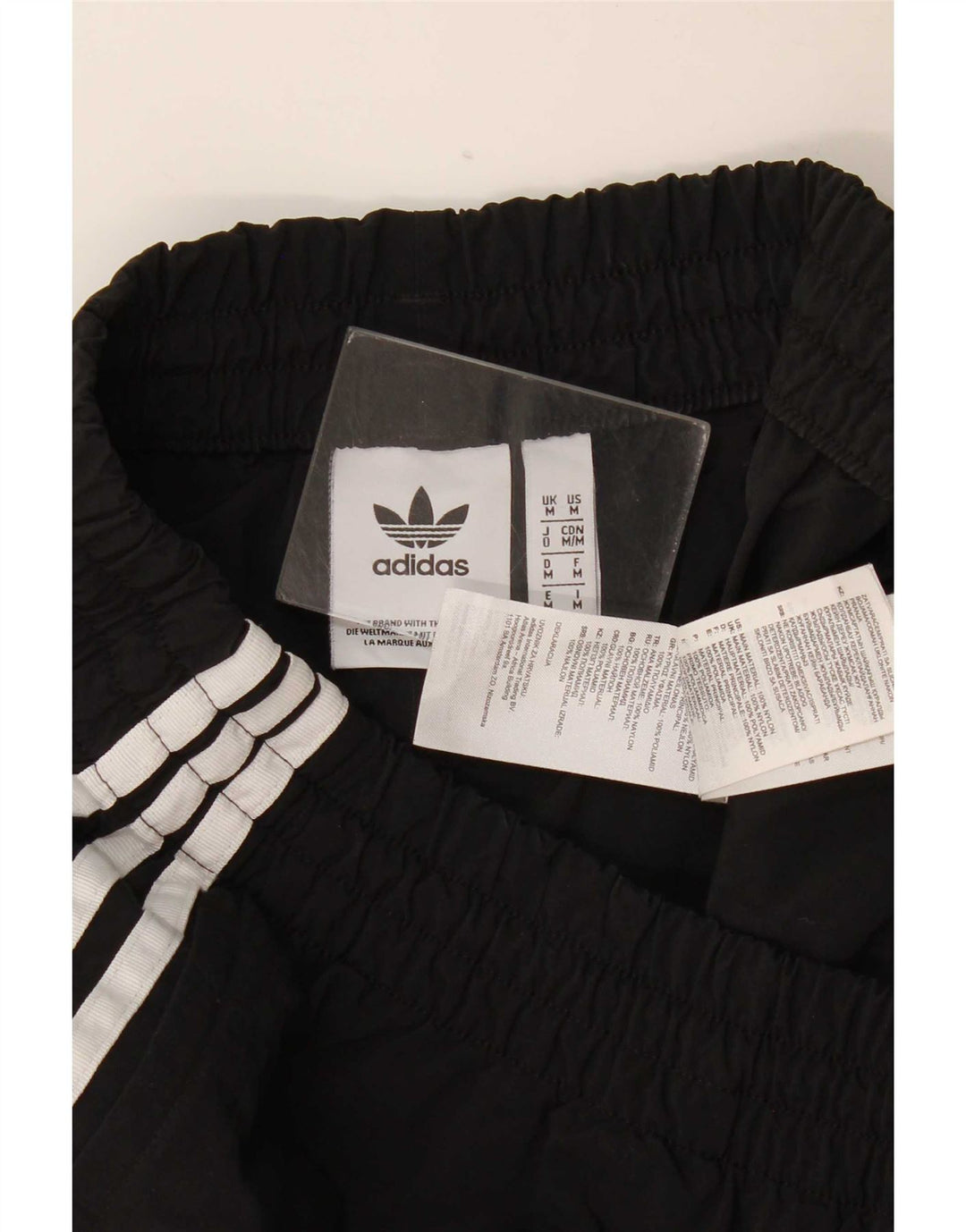 Мужские укороченные спортивные брюки Adidas для джоггеров, средний черный нейлон
