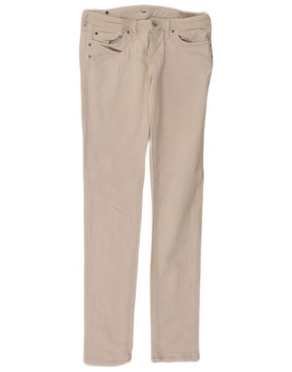 Женские джинсы скинни с низкой талией Diesel Kycut W28 L34, белый хлопок