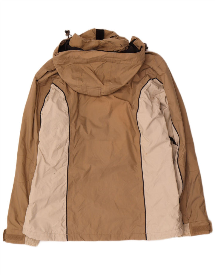 Женская дождевик с капюшоном Helly Hansen UK 14, средний бежевый, нейлон с цветными блоками