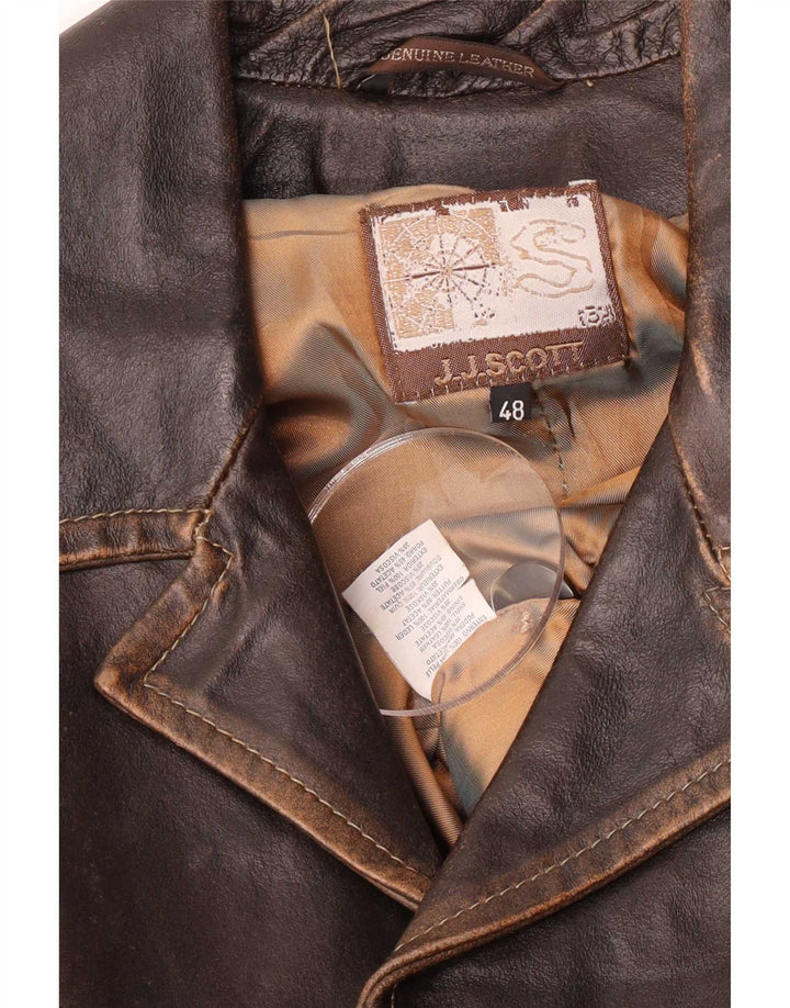 Мужская кожаная куртка J.J.Scott IT 48 Medium Brown