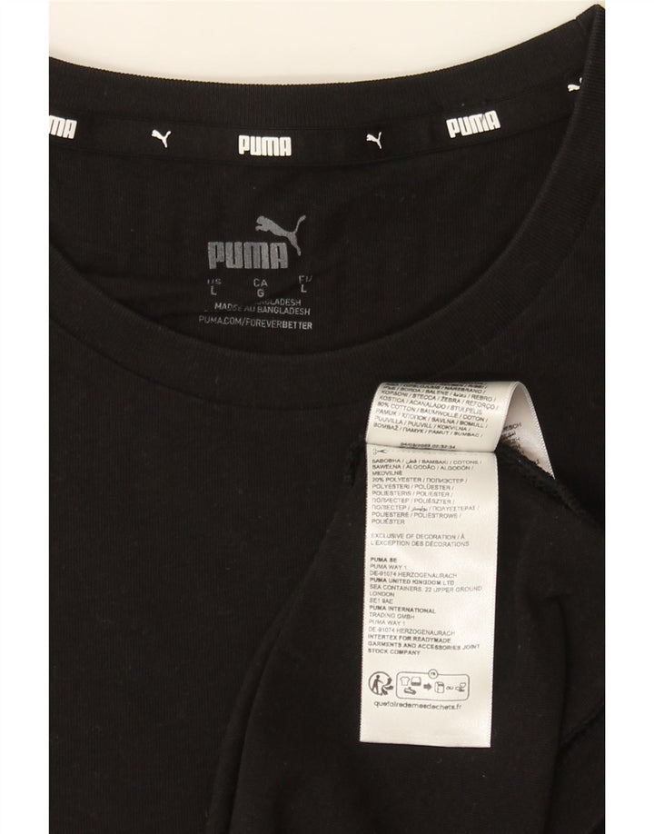 Мужская футболка PUMA, большой черный хлопок