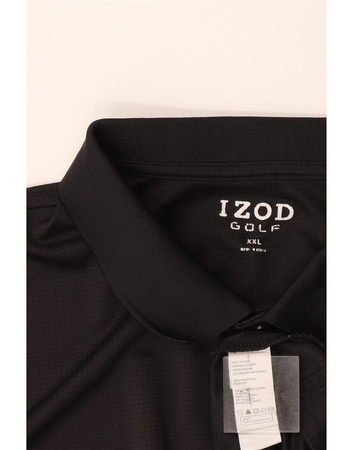 Рубашка Поло Мужская Izod 2XL Черная Полиэстер