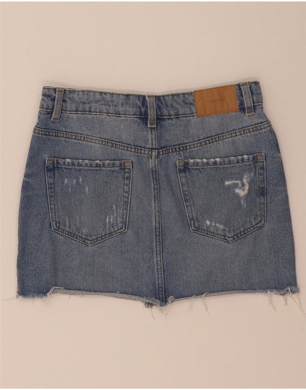 Женская джинсовая мини-юбка Zara, маленькая W26, синяя