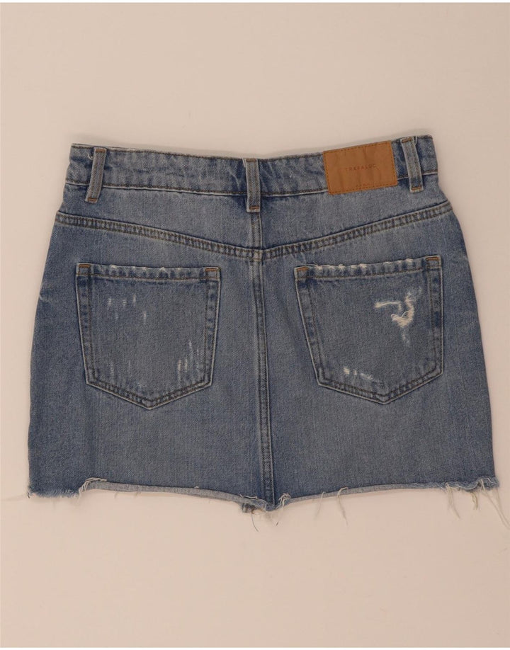 Женская джинсовая мини-юбка Zara, маленькая W26, синяя