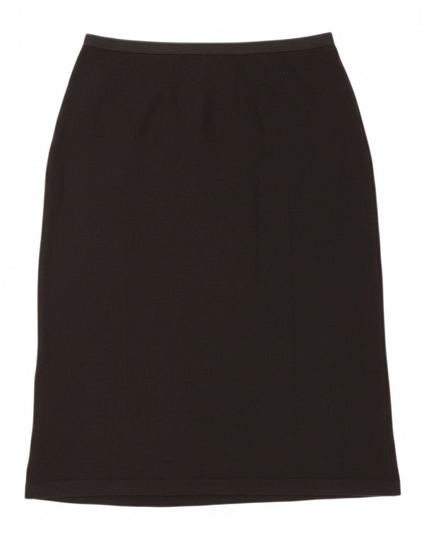 Винтажная женская юбка-трапеция W30, средняя черная