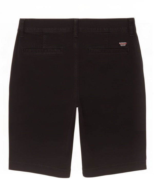 Мужские шорты-чиносы Superdry Slim Fit W30, средние, черные, хлопковые