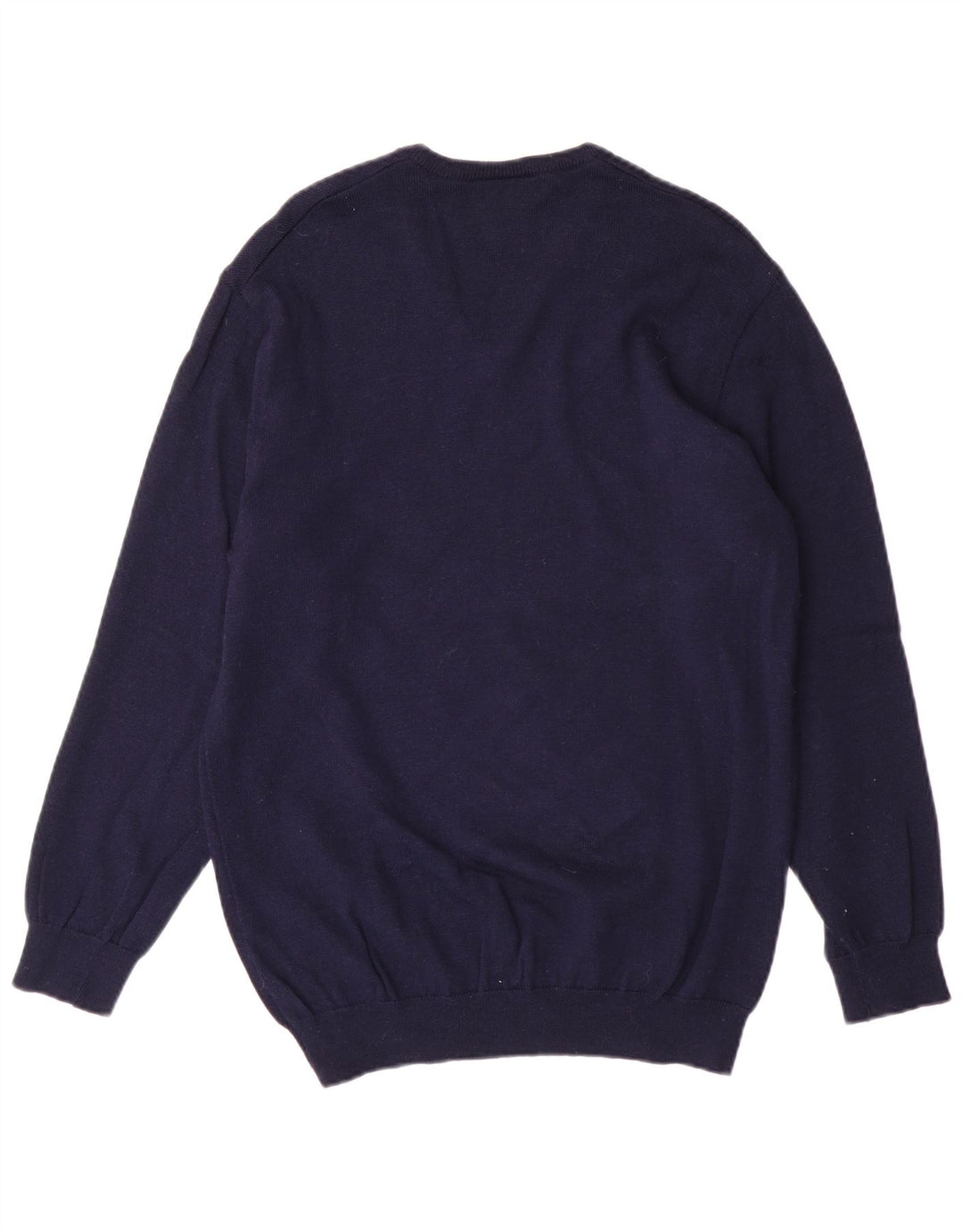 Мужской свитер Lacoste с v-образным вырезом, размер 4, средний, темно-синий, шерсть