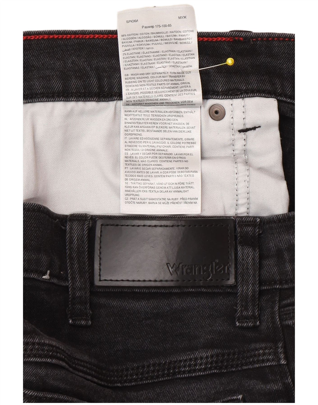 Мужские прямые джинсы Wrangler W34 L32, серый хлопок