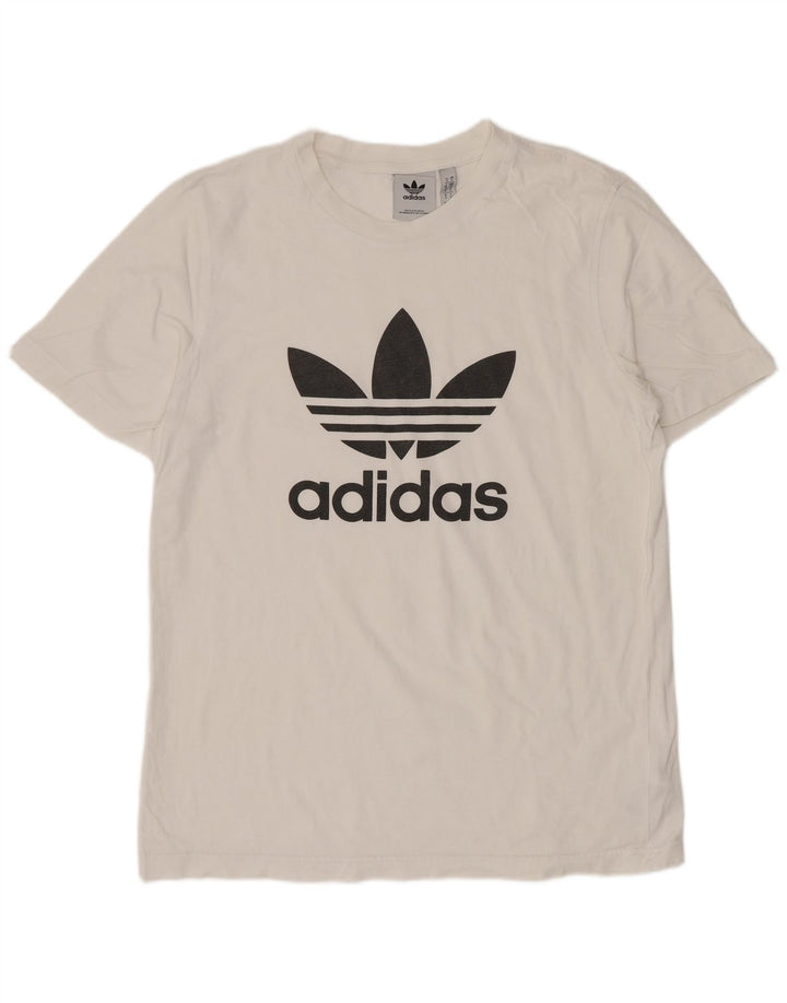 Мужская футболка Adidas с рисунком, маленький белый хлопок
