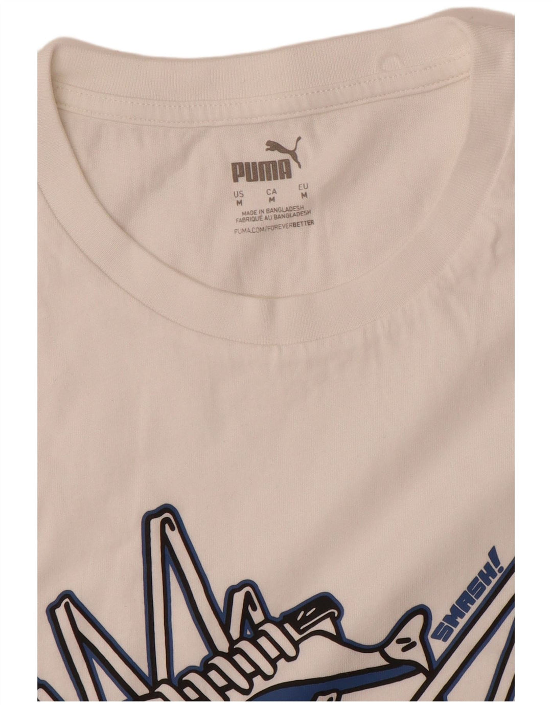 Мужская футболка с рисунком Puma, средний белый