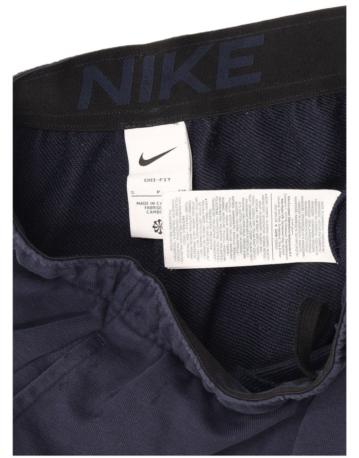 Мужские спортивные шорты Nike Dri Fit, маленькие темно-синие, хлопковые