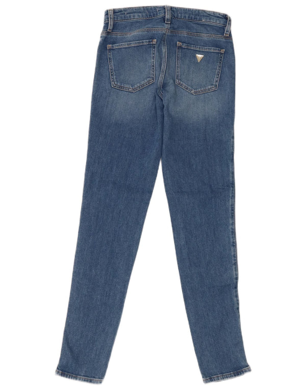 Guess Womens Sexy Curve Skinny Jeans W24 L30 Blue Cotton