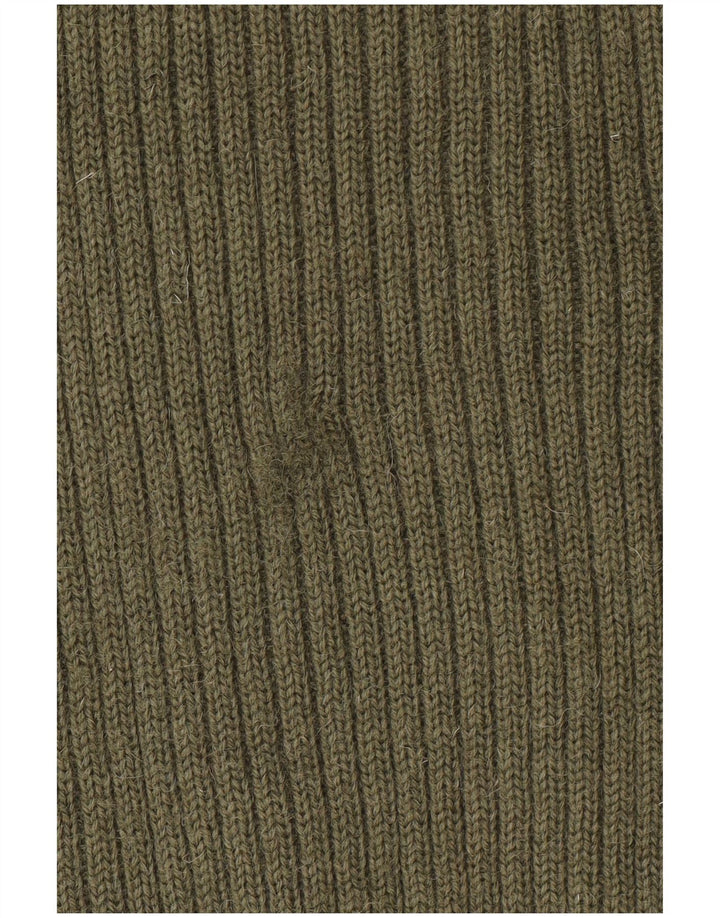 ВИНТАЖНЫЙ Мужской свитер в стиле милитари с круглым вырезом, большой цвет хаки