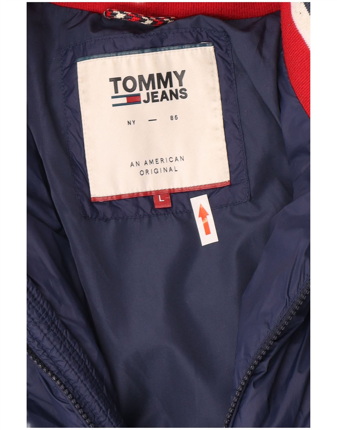 Мужская стеганая куртка Tommy Hilfiger UK 40, большая темно-синяя, полиамид