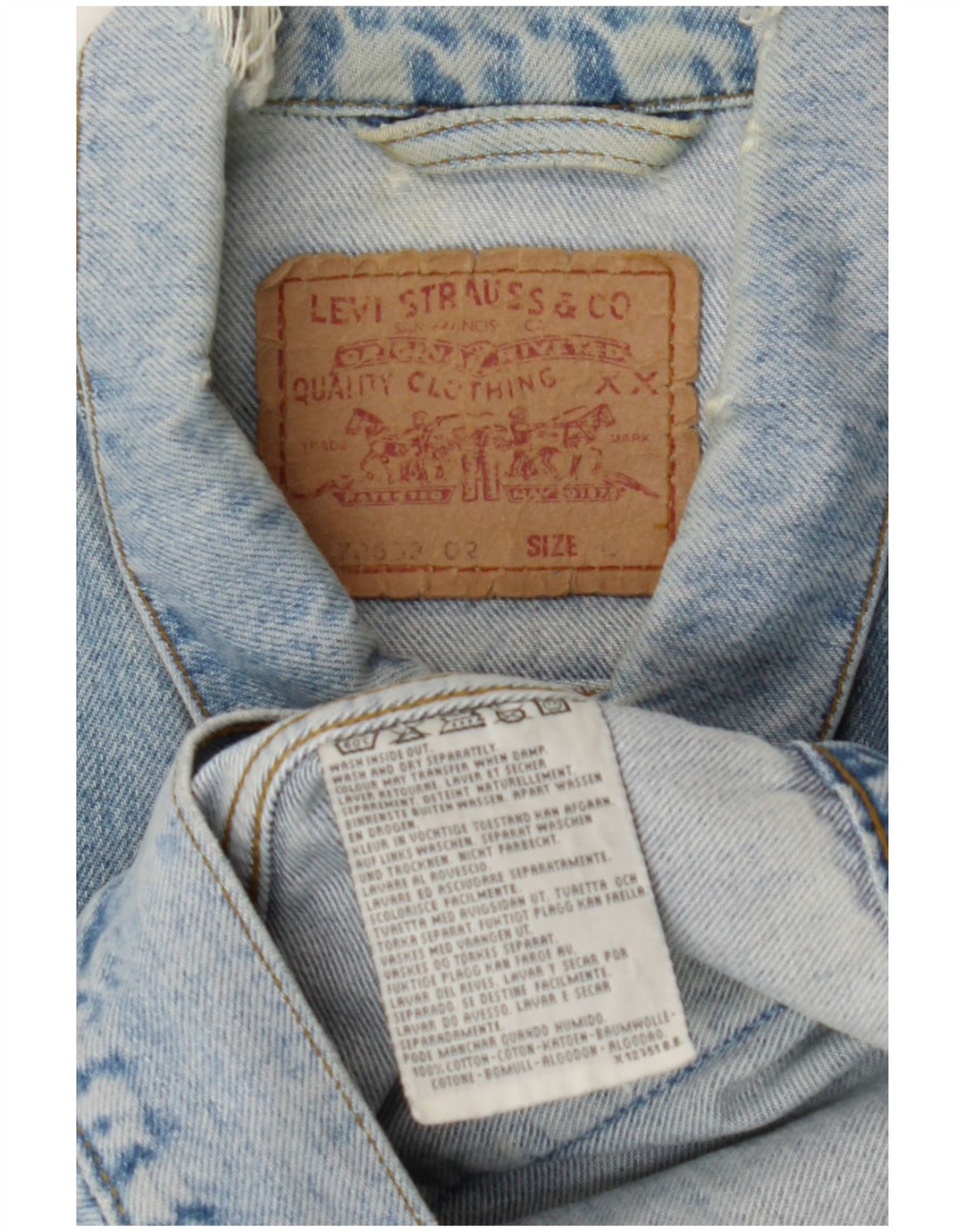 Мужская джинсовая куртка Levi's UK 40, большая синяя, хлопок