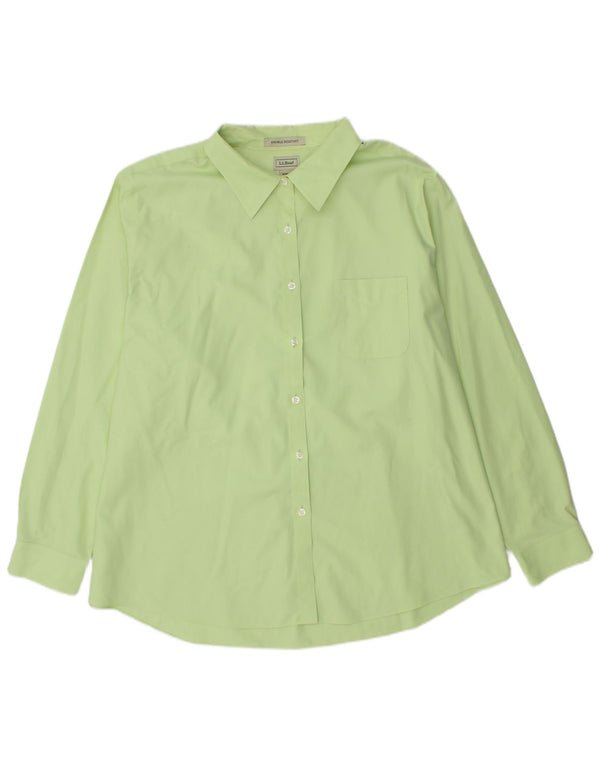 Рубашка женская L.L.BEAN UK 22 3XL зеленая, хлопок