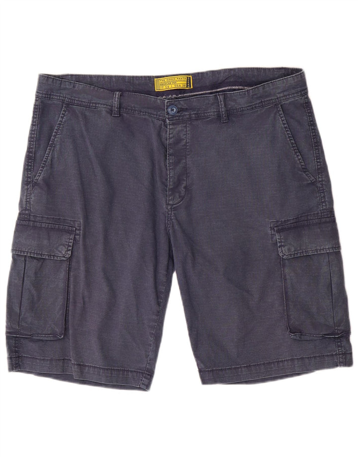 Винтажные мужские шорты-карго стандартного кроя W38 XL, темно-синие хлопковые