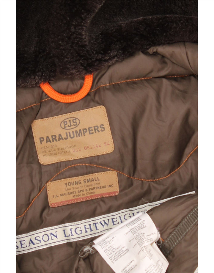 Утепленная куртка с капюшоном Parajumpers для мальчиков 11–12 лет, маленькая, темно-синяя, полиэстер