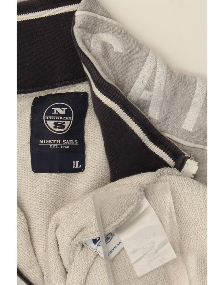 Мужской спортивный костюм NORTH SAILS с графическим рисунком, большая серая хлопковая куртка