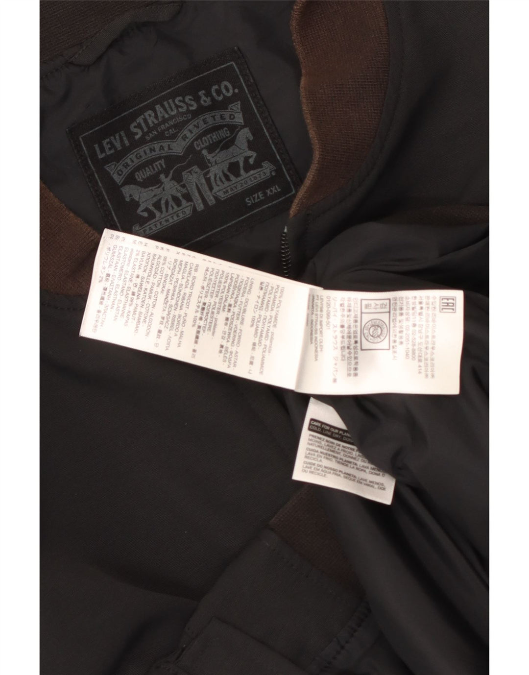 Мужской бомбер Levi's UK 44 2XL Черный Полиамид