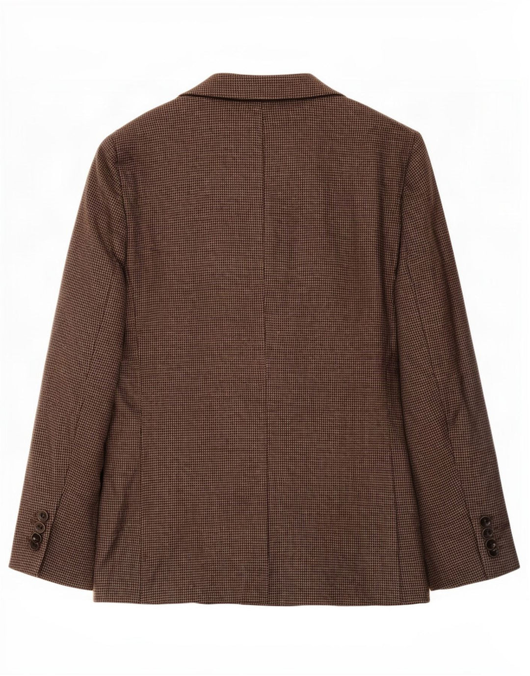Мужской удлиненный пиджак Marks & Spencer UK 44 XL Коричневый с узором "гусиные лапки"