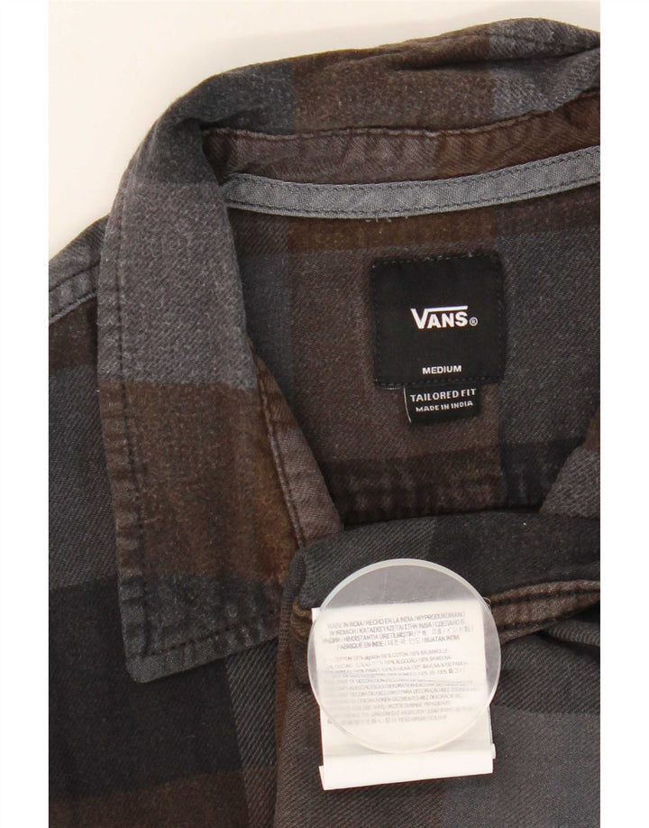 Мужская фланелевая рубашка приталенного кроя Vans, средний размер, разноцветная клетка, хлопок