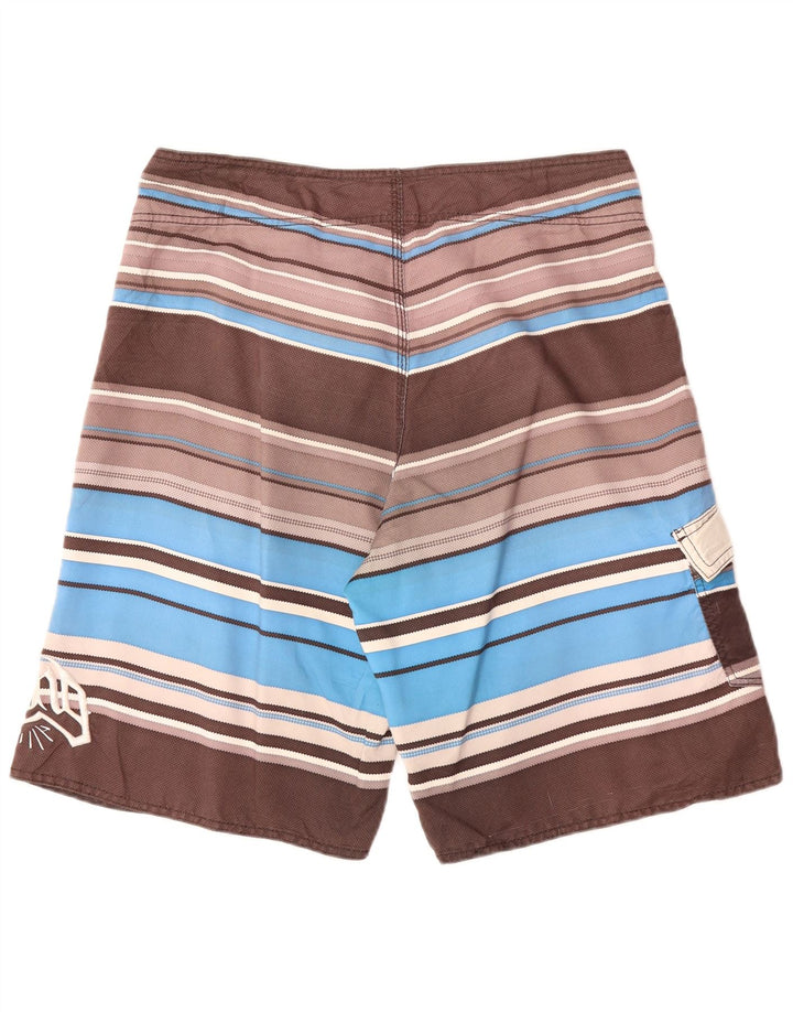 BILLABONG Мужские шорты для плавания с рисунком, полиэстер среднего серого цвета в полоску