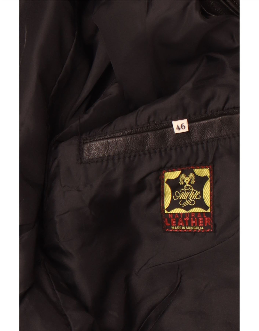 Мужская кожаная куртка VINTAGE EU 46 маленькая черная кожа