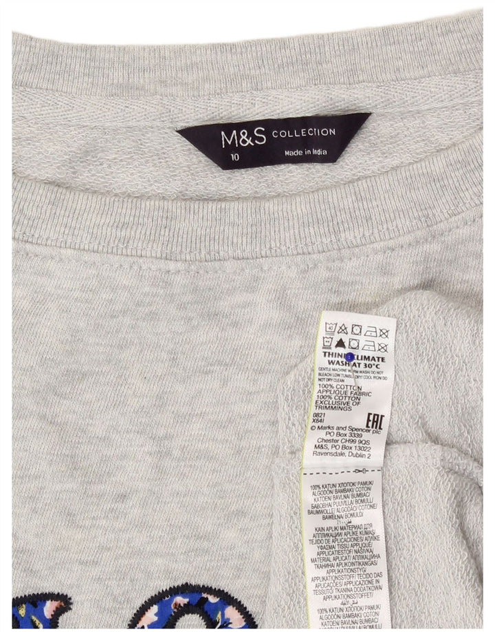 Женский свитер с рисунком Marks & Spencer UK 10, маленький серый в крапинку