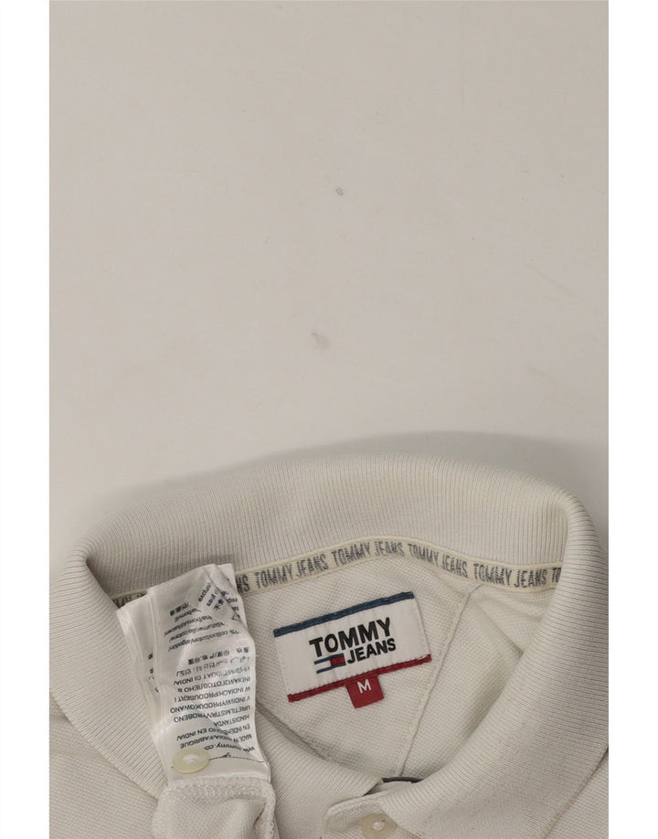 Мужская рубашка-поло Tommy Hilfiger из хлопка среднего размера белого цвета