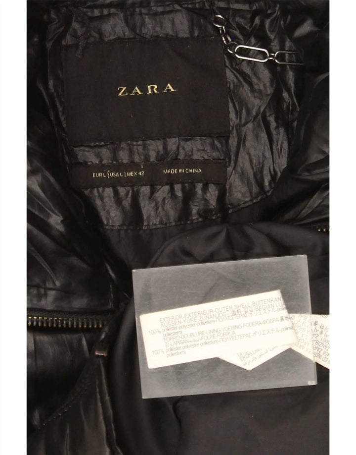 Мужская стеганая куртка Zara UK 40, большая черная полиэстер