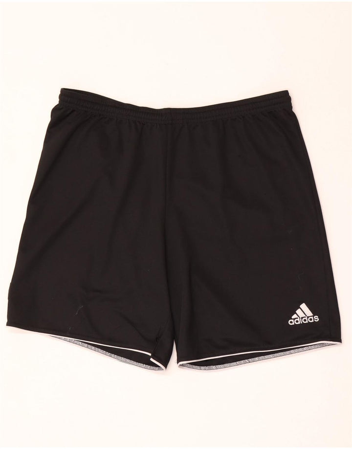 Мужские спортивные шорты Adidas, большие черные из полиэстера