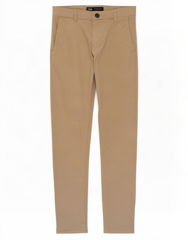 Мужские брюки-чиносы Zara Slim EU 38 Small W30 L30 Бежевые