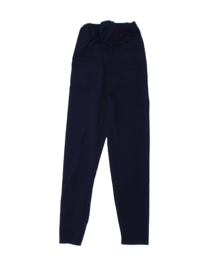 FILA Girls Graphic Leggings 7-8 Years Small Navy Blue Vintage Fila and Second-Hand Fila from Messina Hembry 