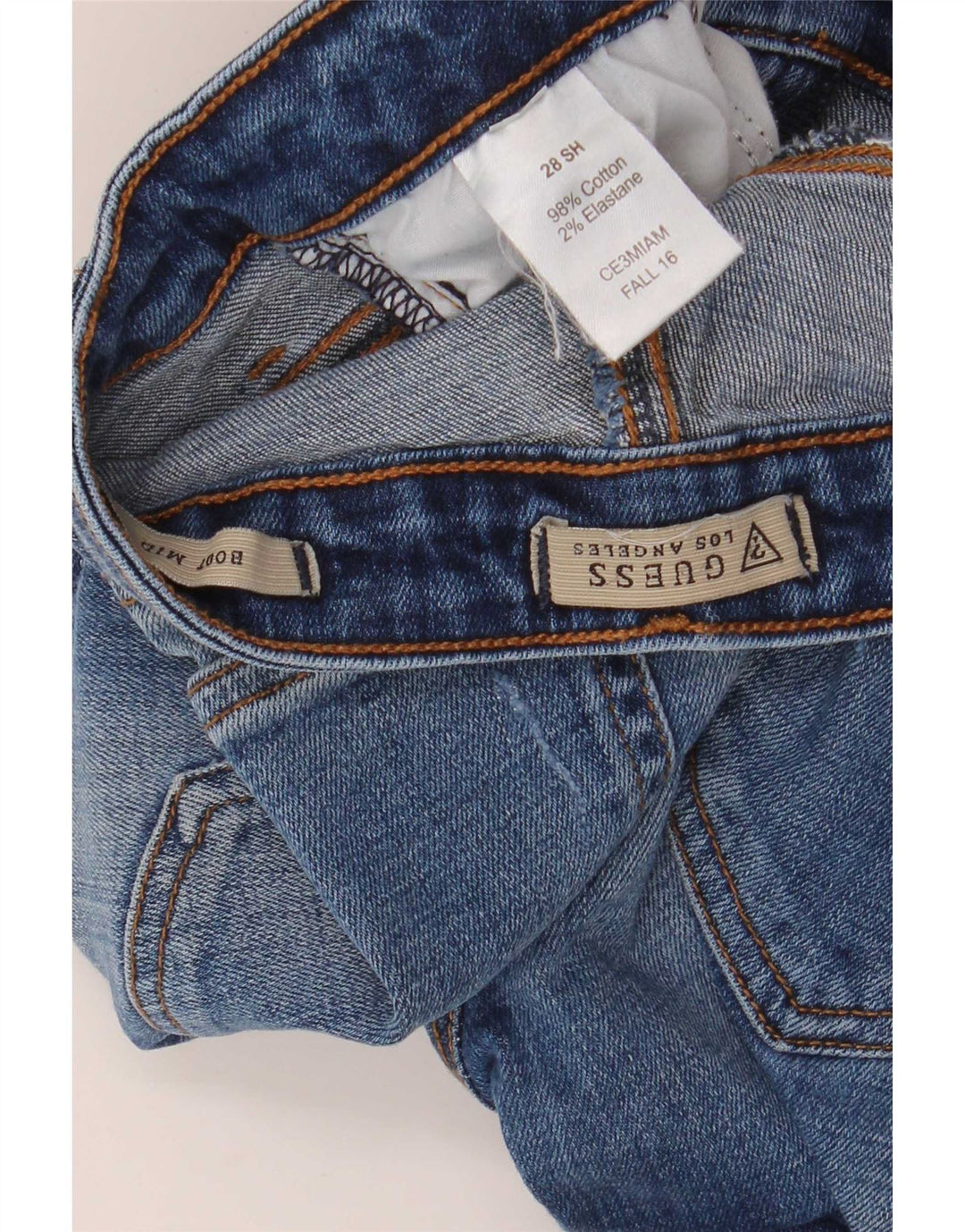 Guess Женские джинсы Bootcut со средней посадкой W28 L29 Синие хлопковые