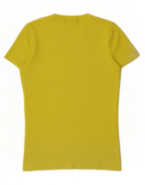 Женская футболка Zara Top UK 10, маленькая, желтая, вискоза