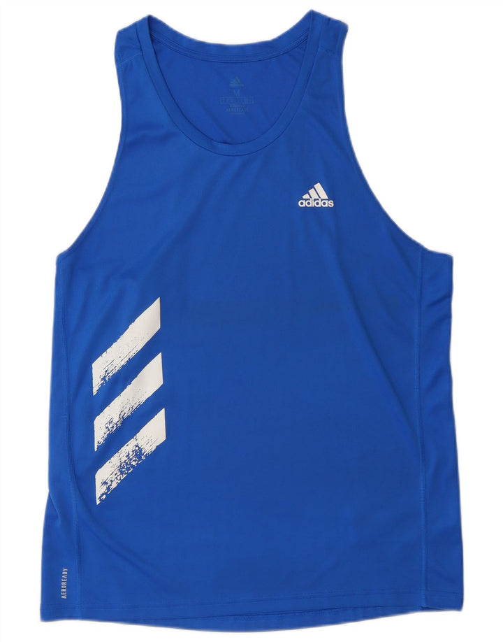 Мужской жилет Adidas Aeroready с графическим принтом, средний синий полиэстер