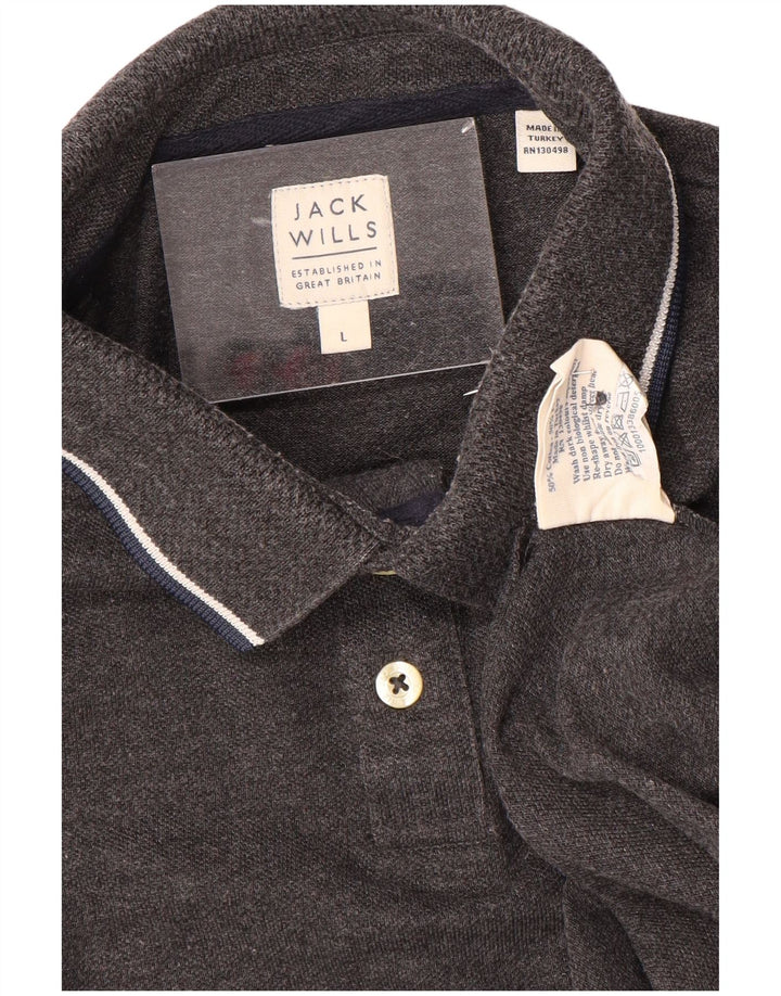 Мужская рубашка поло JACK WILLS, большая серая, хлопок