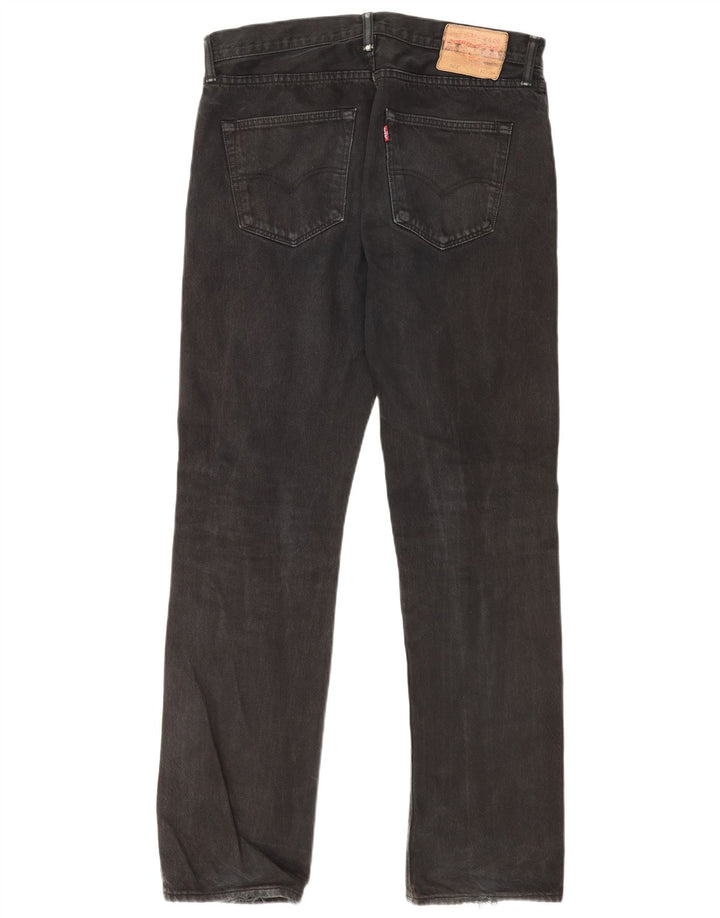 Мужские прямые джинсы Levi's 501 W32 L34, черный хлопок