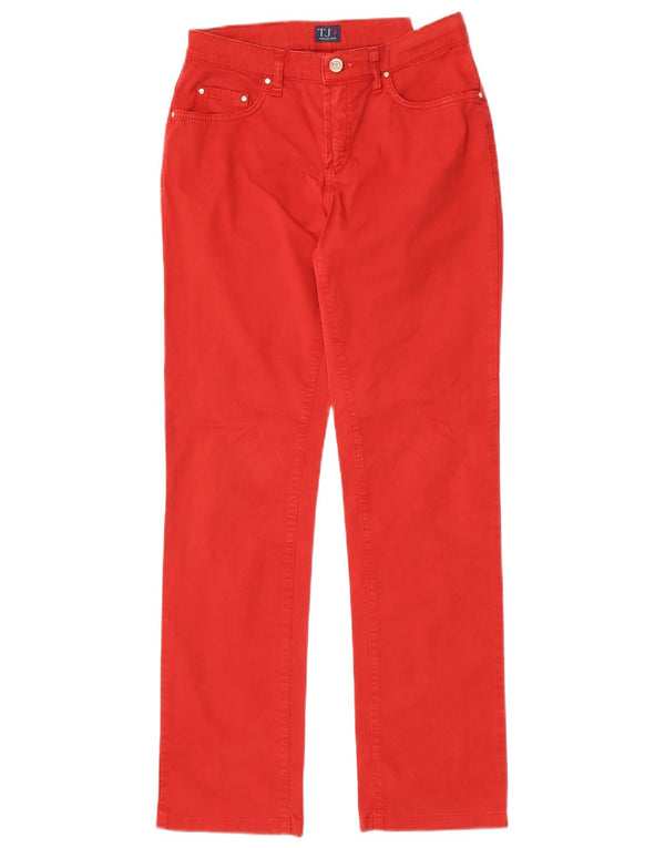 Trussardi Женские прямые повседневные брюки W26 L30 красные хлопковые